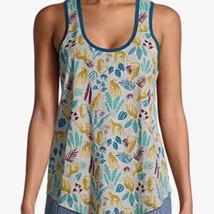NWT Secret Treasures Heather Grey Leopard Print Tank Top, Women's 2X Lightweight